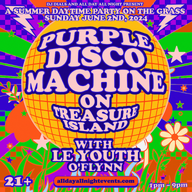 Purple Disco Machine on Treasure Island