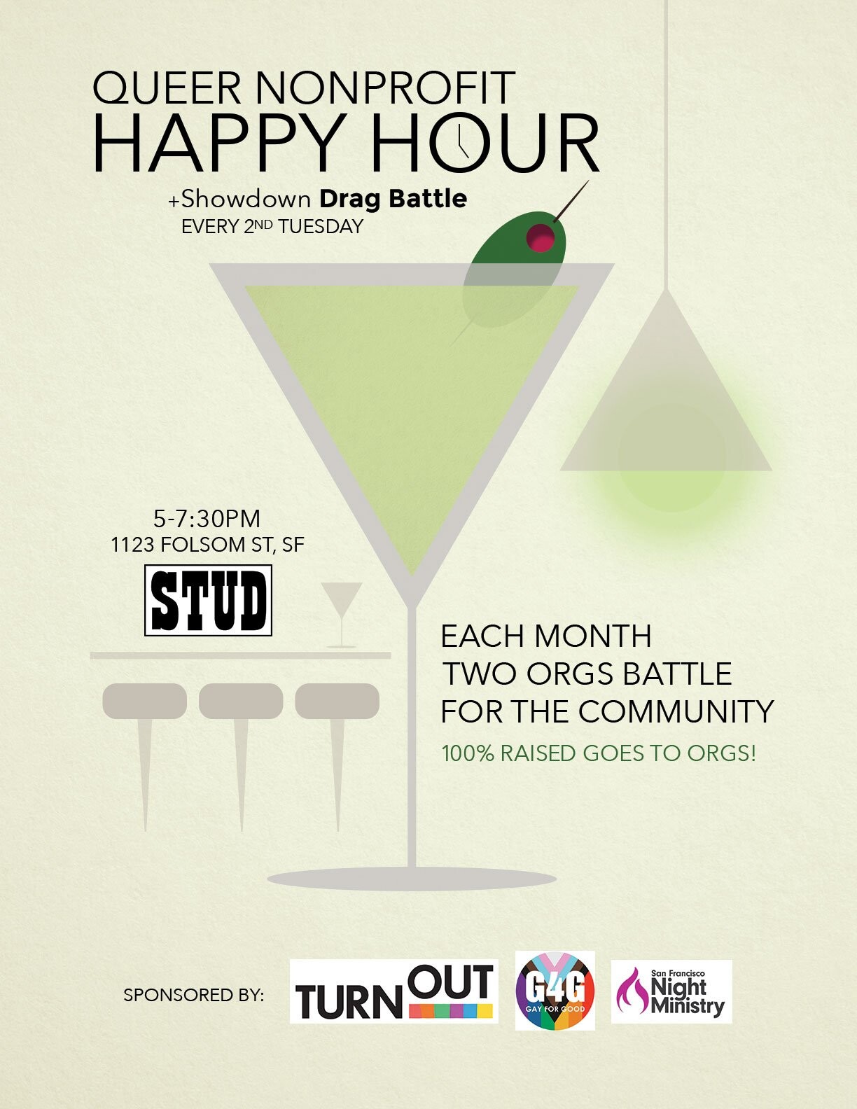 Queer Nonprofit Happy Hour + Showdown Drag Battle