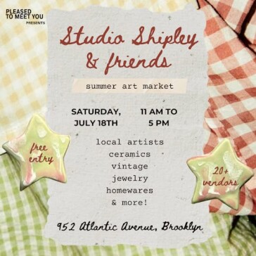 Studio Shipley & friends summer art market
