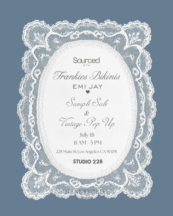 Sample Sale x Vintage Pop up with Frankies Bikinis & Emi Jay