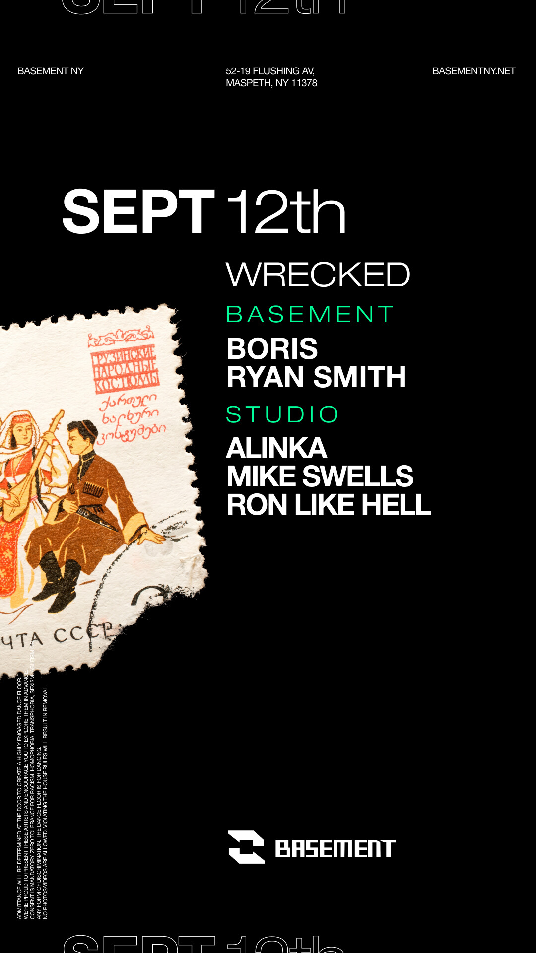 WRECKED 9/12 : Boris (Main), Alinka, Mike Swells (STUDIO)