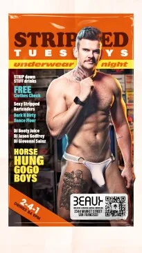 Stripped Tuesdays Underwear Night at Beaux