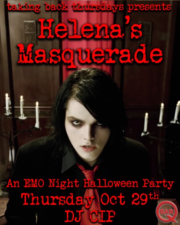 Helena’s Masquerade: Emo Night Halloween Party in the Castro!