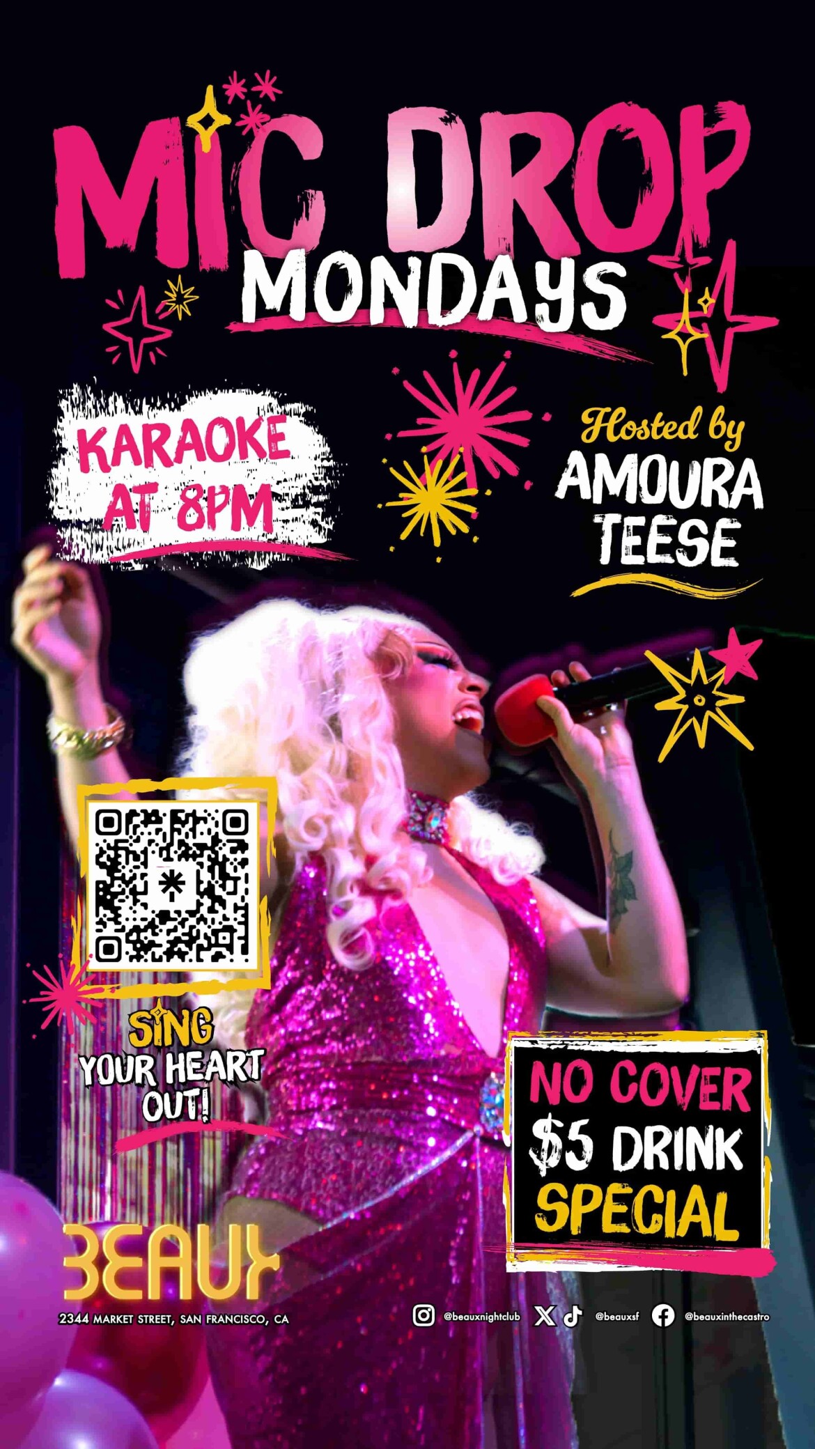 Mic Drop Mondays (Karaoke Night) — Beaux SF