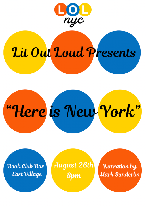 Lit Out Loud Presents: Here is New York