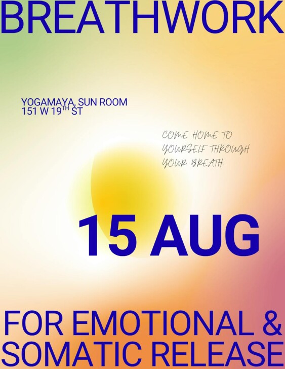 Breathwork for somatic & emotional release 08/15