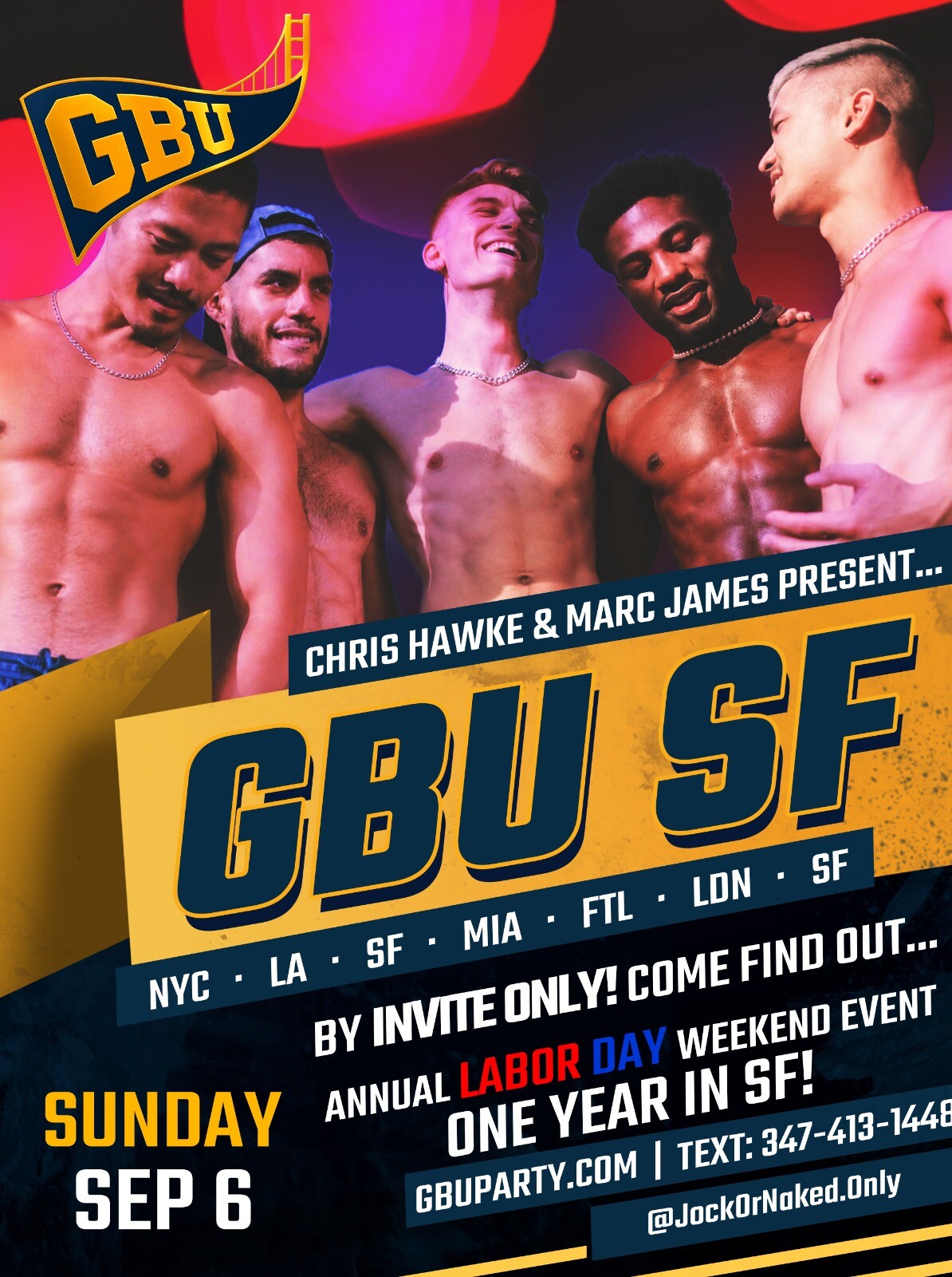 GBU SF - ANNUAL LABOR DAY WEEKEND EVENT