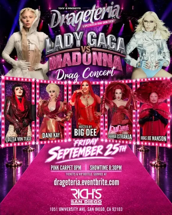Drageteria: Lady Gaga vs Madonna Drag Concert