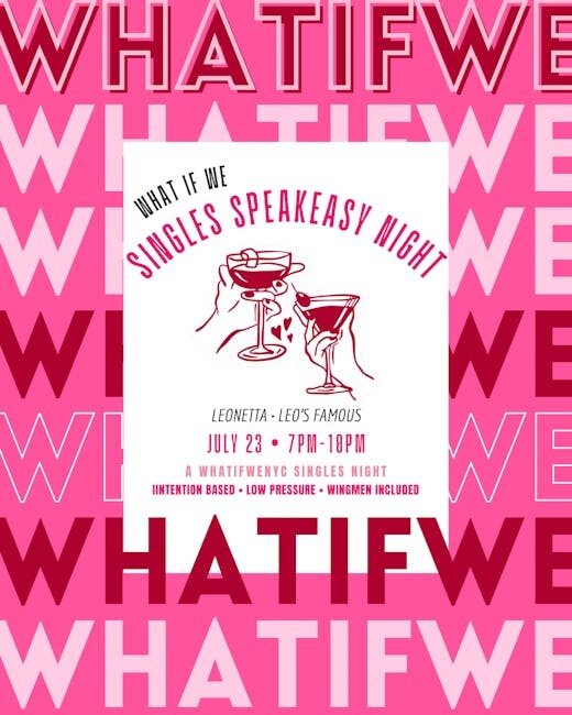 Singles Speakeasy Night