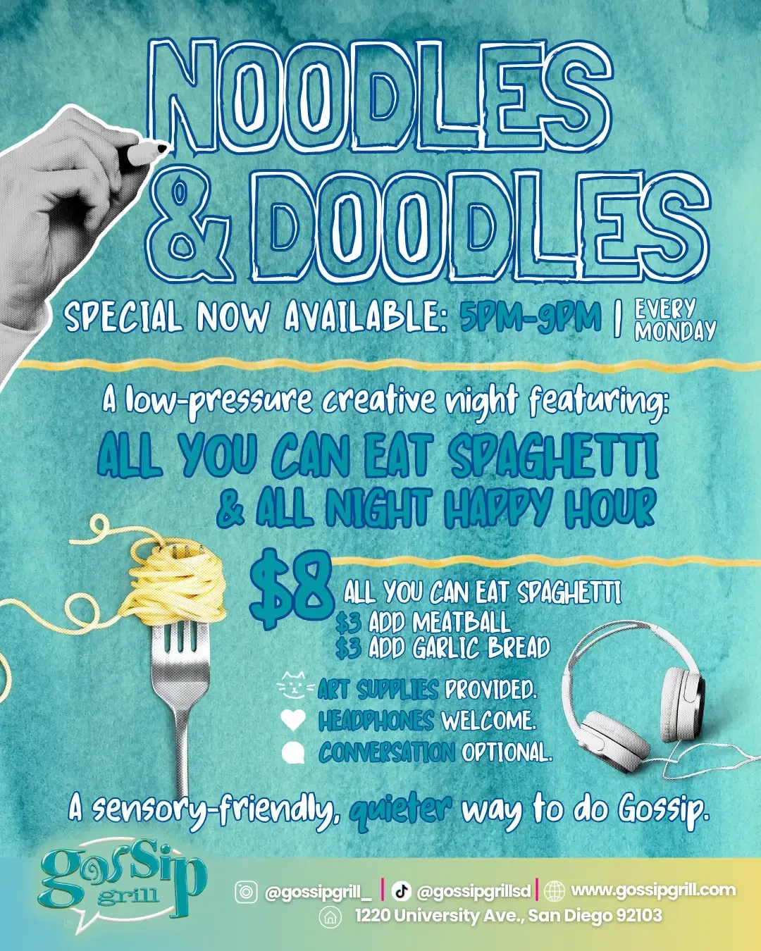 Noodles & Doodles Mondays