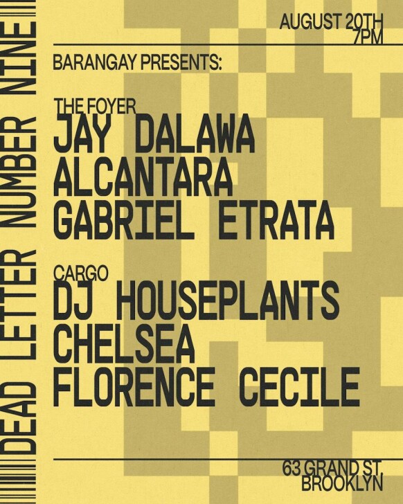 BARANGAY: Jay Dalawa, Alcantara, Gabriel Etrata, DJ Houseplants + more