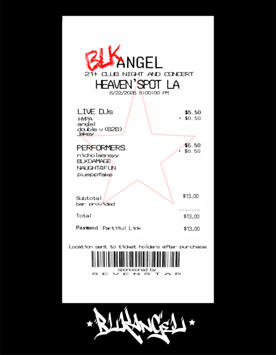 HEAVEN'SPOT LA: ANG'EL x BLK POP UP CLUB NIGHT 21+