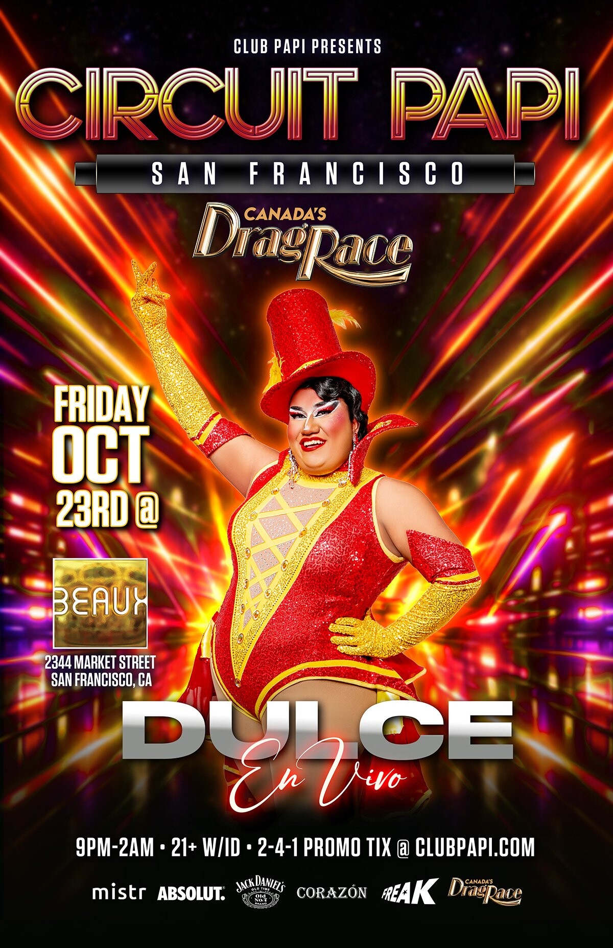 CIRCUIT PAPI w/DJ VERENZUELA & RPDR Canada Star "DULCE" (Latin Night) — Beaux SF