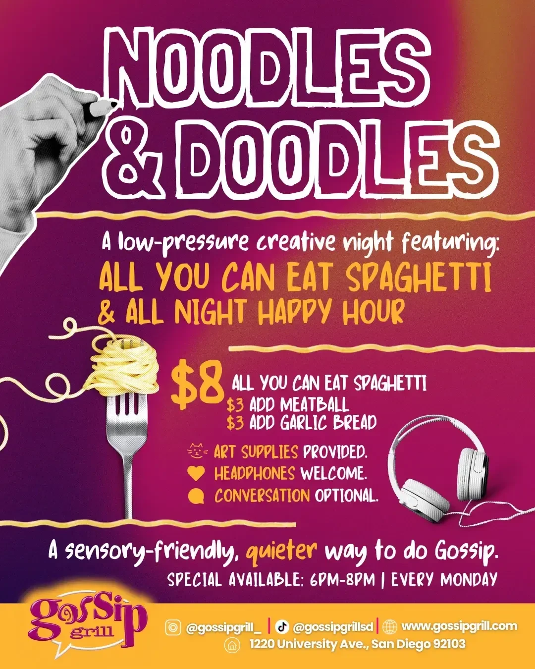 Noodles & Doodles Mondays