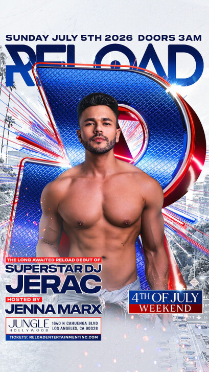 RELOAD presents the debut of Jerac at Jungle Hollywood
