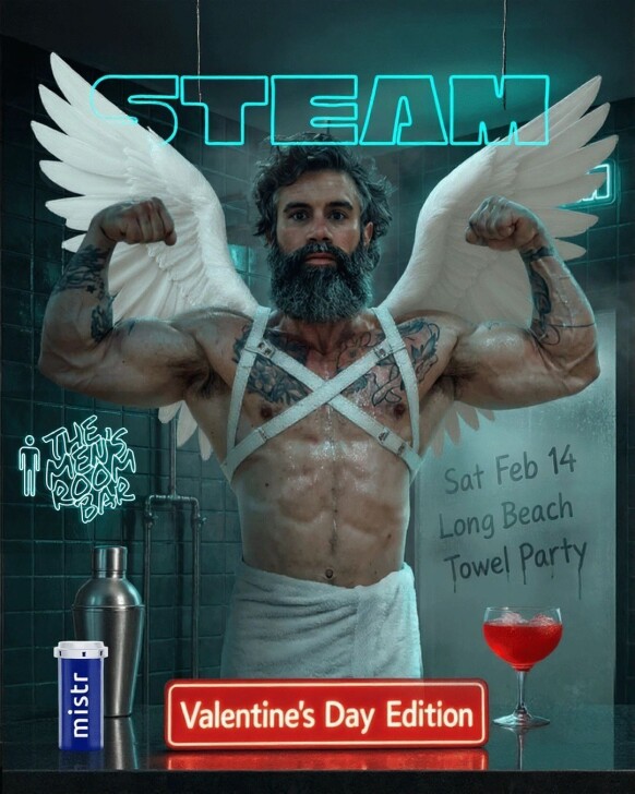 STEAM Towel Party Long Beach: Valentine's Day Edition