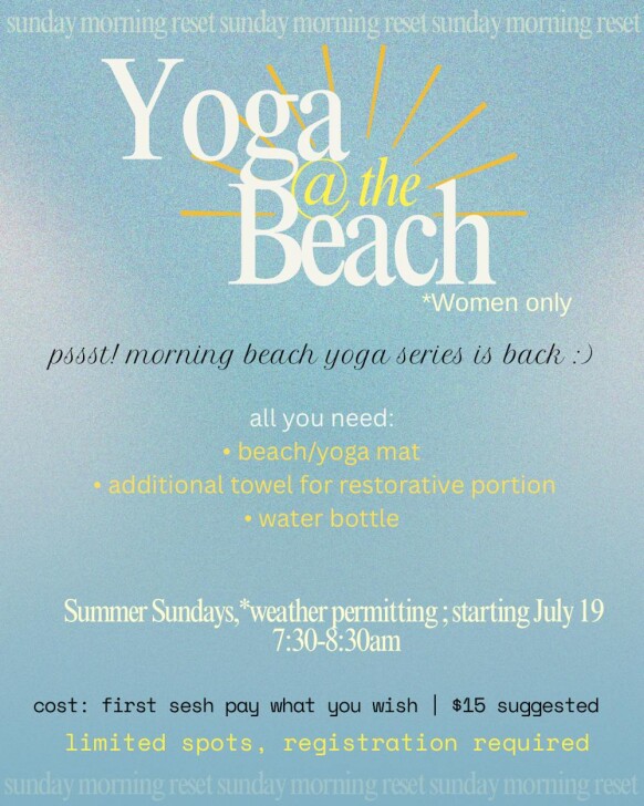 yoga @ the beach: third times the charm 🖤 (women only)